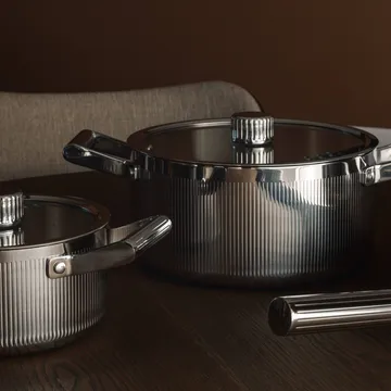 Glima pot - Stainless steel, glass lid, 4 l - Vargen & Thor