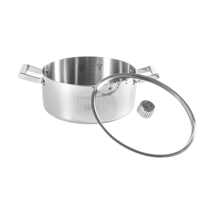 Glima pot - Stainless steel, glass lid, 7 l - Vargen & Thor