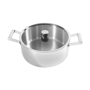 Glima pot - Stainless steel, glass lid, 7 l - Vargen & Thor