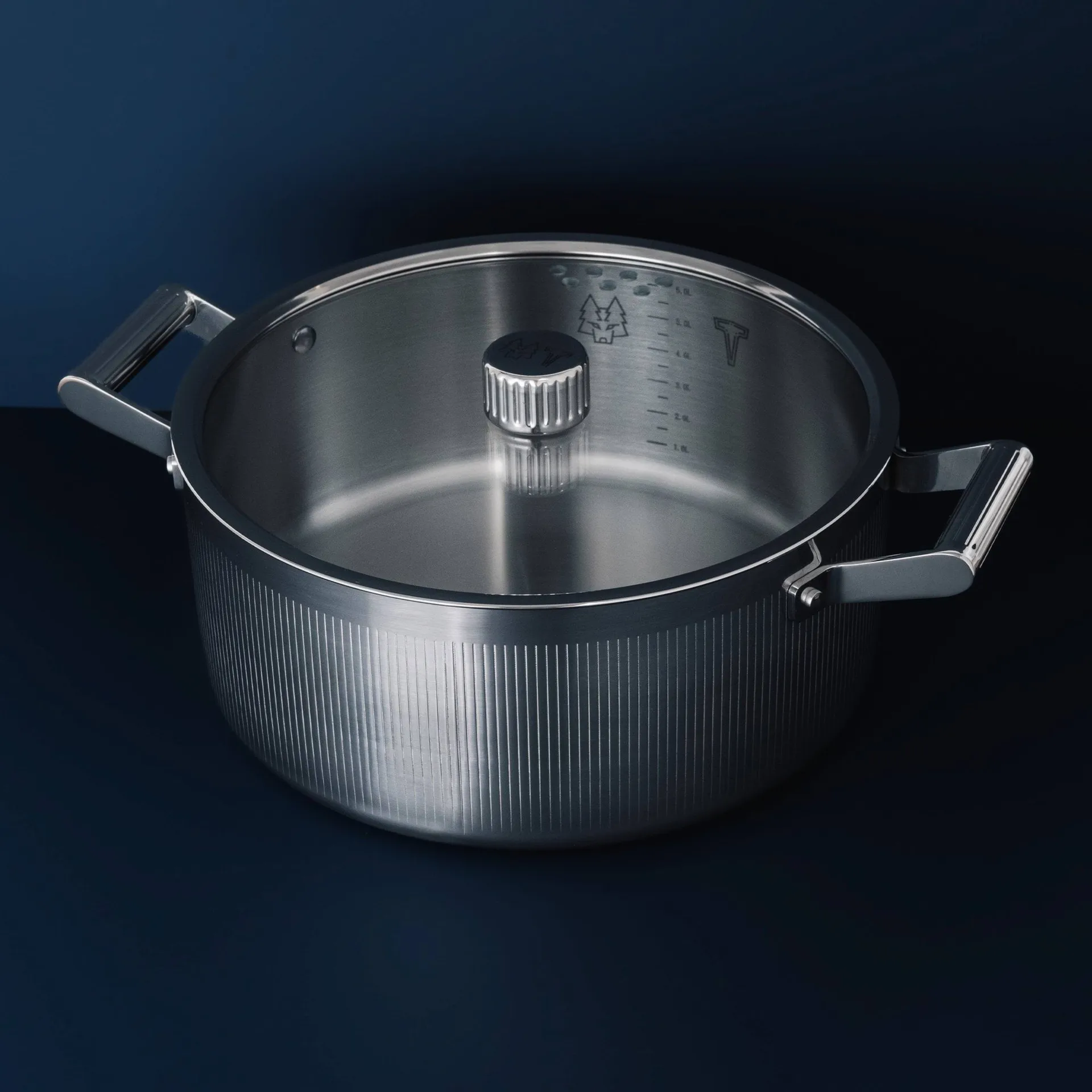 Glima pot, Stainless steel, glass lid, 7 l Vargen & Thor