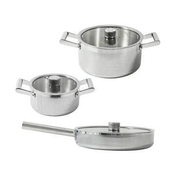 Glima Pro plus cookware set - Stainless steel, 6 pieces - Vargen & Thor