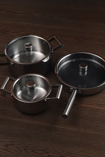 Glima Pro plus cookware set - Stainless steel, 6 pieces - Vargen & Thor