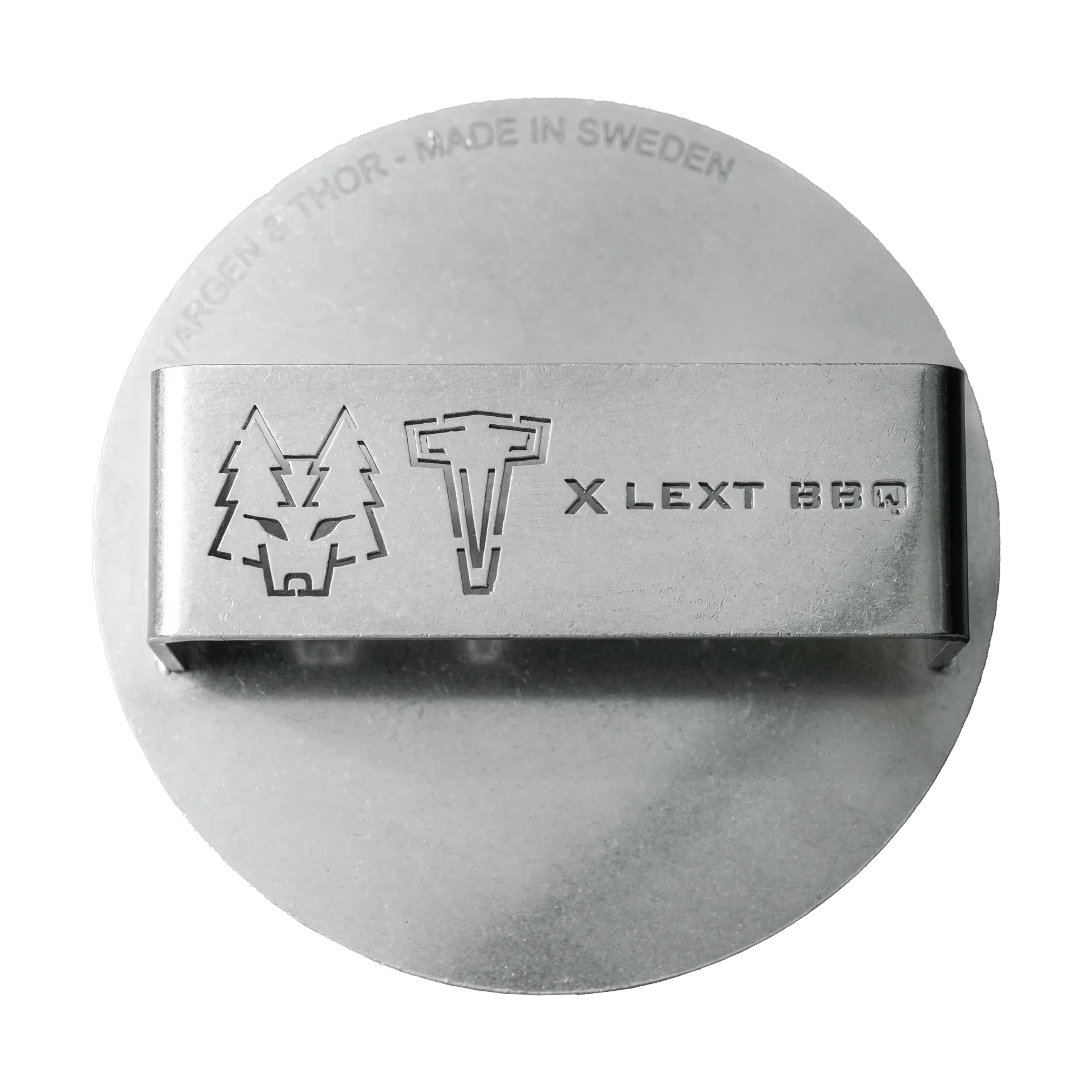 GLÖD burger press Ø14 cm, Polished steel Vargen & Thor