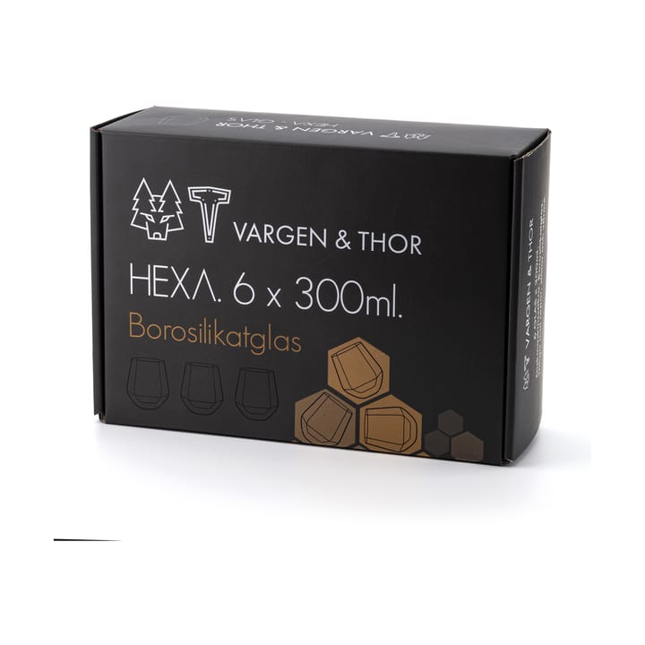 Hexa glass 30 cl 6-pack - Clear - Vargen & Thor