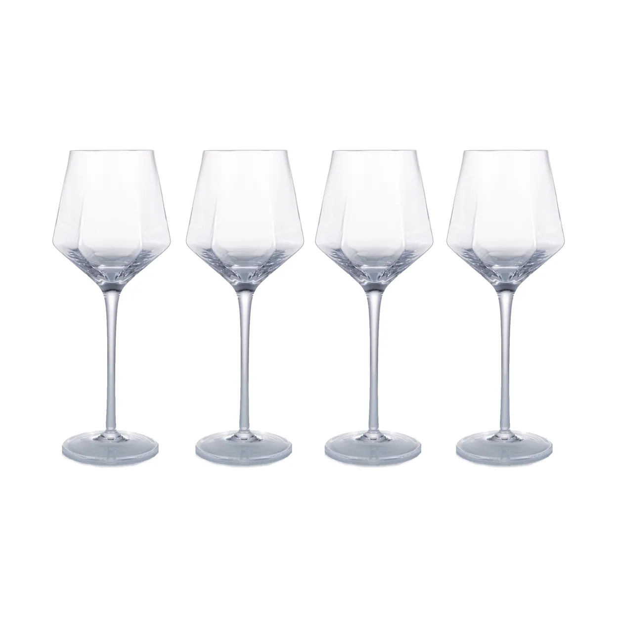 Vargen & Thor HEXA wine glass 35 cl 4-pack Clear | Scandinavian Design | Wine glasses | Transparent
