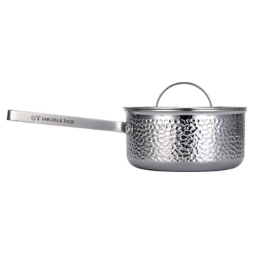 Kroma hammered chrome plated saucepan with lid - Teddy. 1.6 L - Vargen & Thor