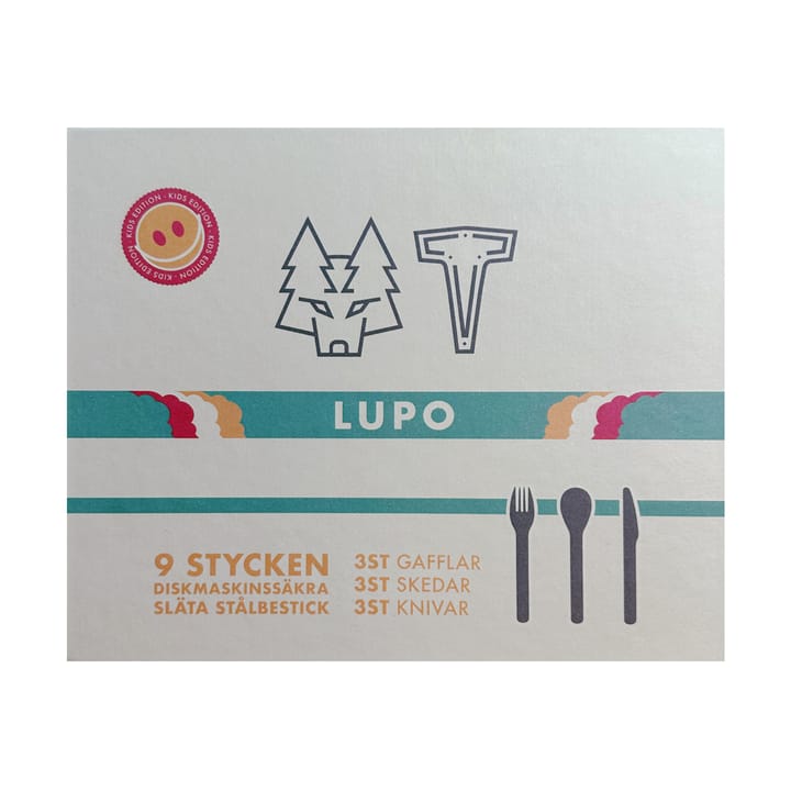 Lupo children's cutlery 9 pieces - Stainless steel - Vargen & Thor