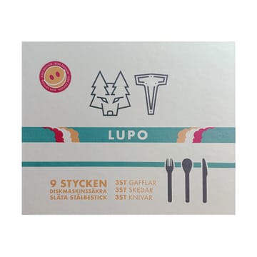 Lupo children's cutlery 9 pieces - Stainless steel - Vargen & Thor