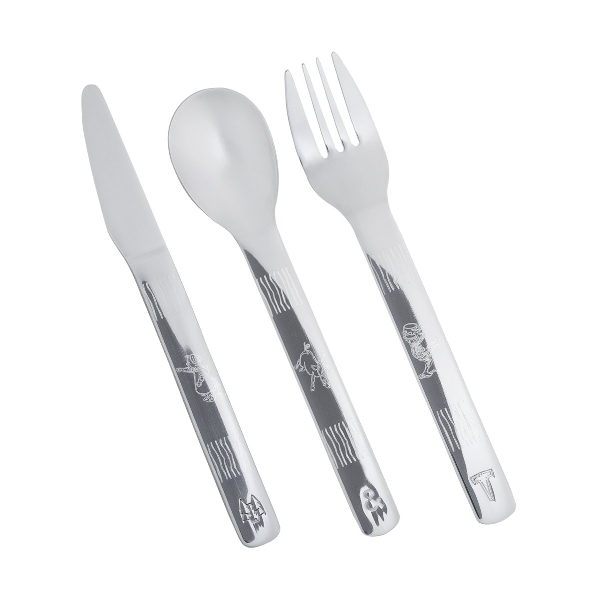 Vargen & Thor Lupo Emil children"s cutlery 9 pieces Silver