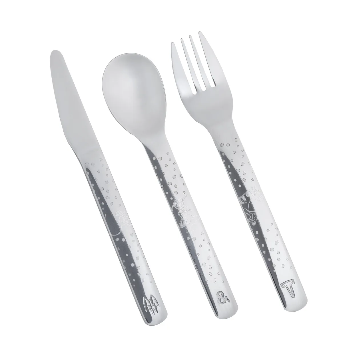 Vargen & Thor Lupo Pippi children's cutlery 9 pieces Silver