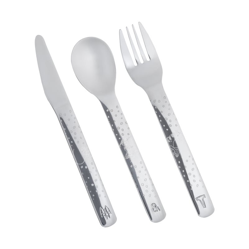 Vargen & Thor Lupo Pippi children"s cutlery 9 pieces Silver
