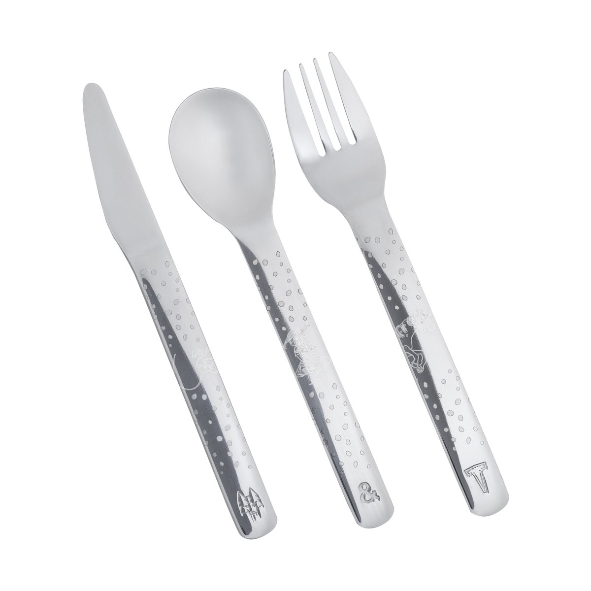 Vargen & Thor Lupo Pippi children"s cutlery 9 pieces Silver
