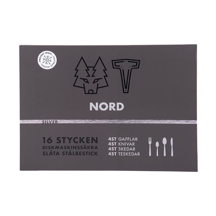 Nord cutlery 16 pieces, Polerat silver Vargen & Thor