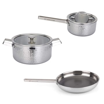 Vargen & Thor chrome plated pot set - 3 pieces - Vargen & Thor