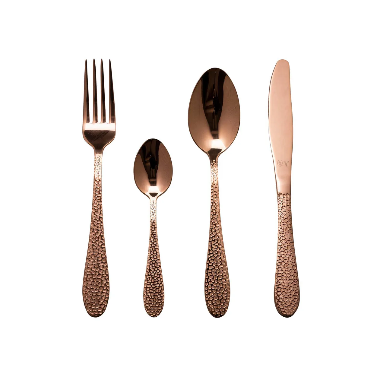 Vargen & Thor cutlery 16 pieces Fenix. copper | Scandinavian Design | Cutlery sets | Gold-coloured