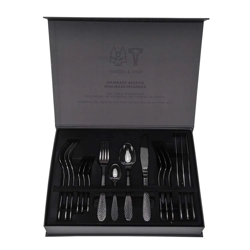 Vargen & Thor cutlery 16 pieces, Onyx. black Vargen & Thor