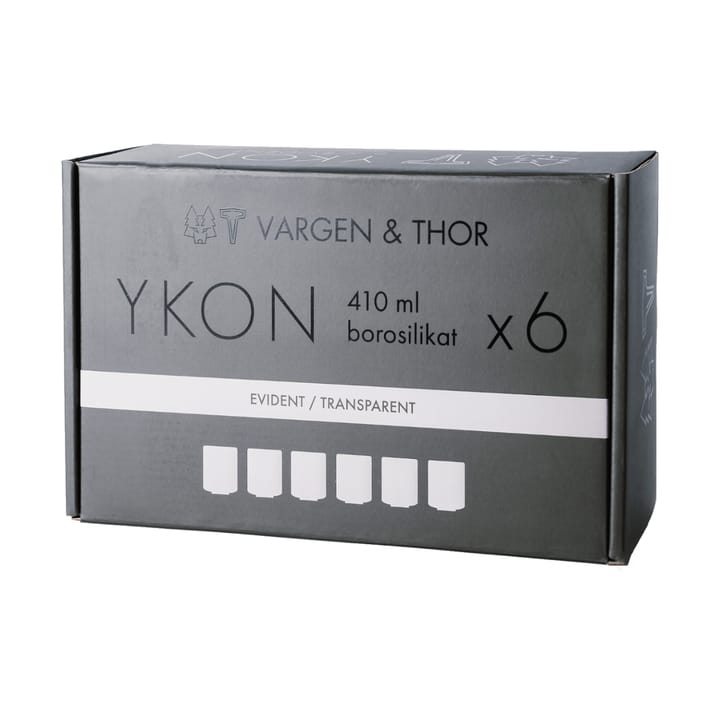 YKON glass 6-pack 41 cl - Evident transparent - Vargen & Thor