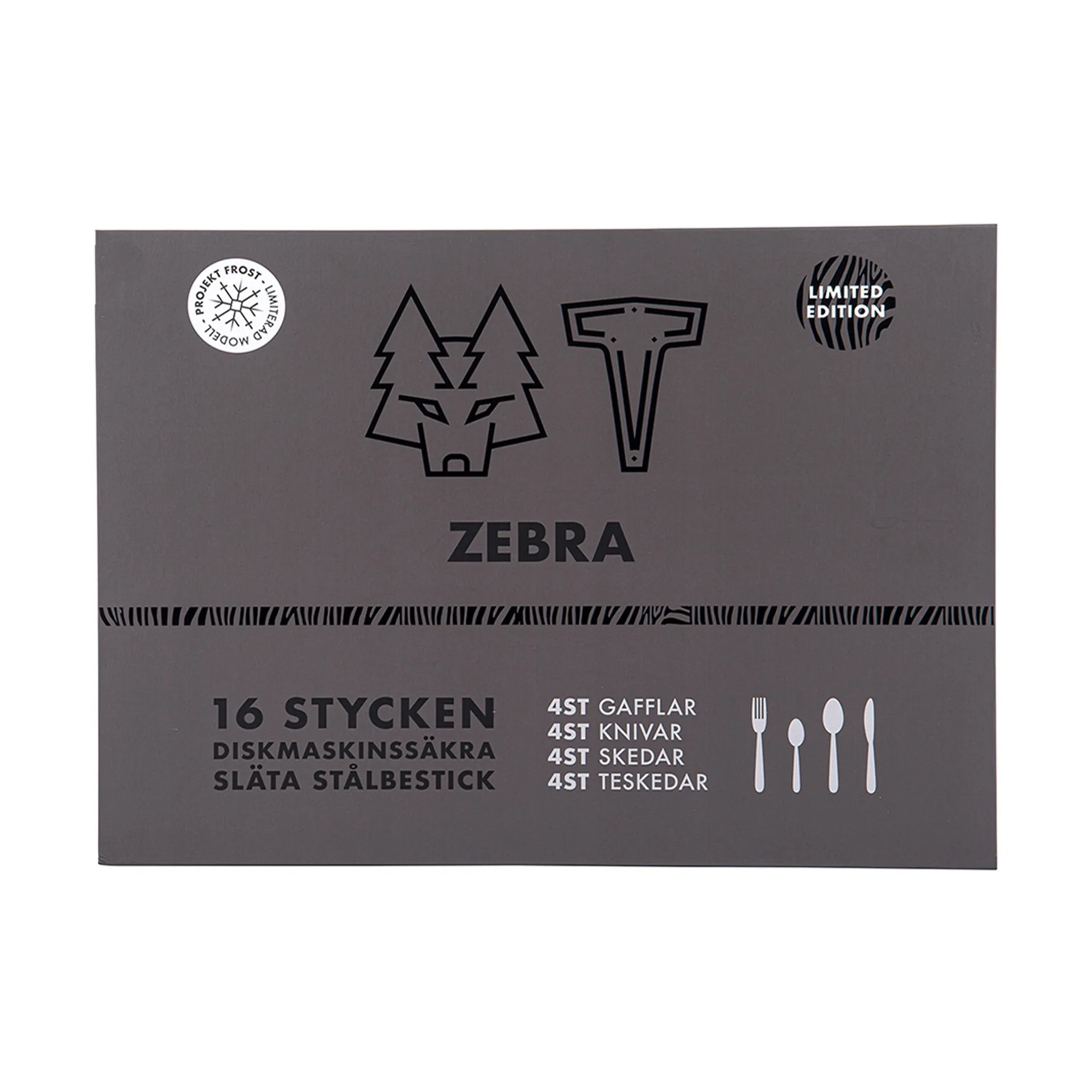 Zebra cutlery, 16 pieces Vargen & Thor