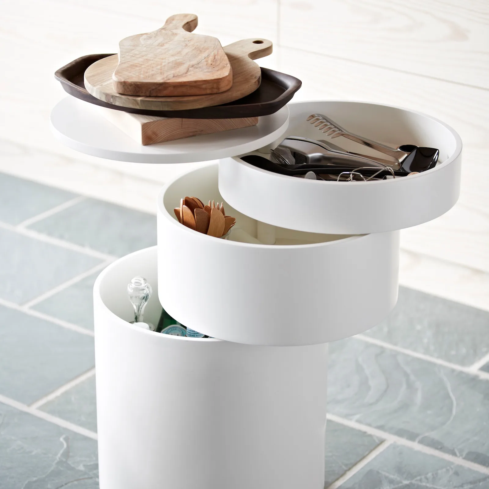 Barboy tea trolley, White Verpan