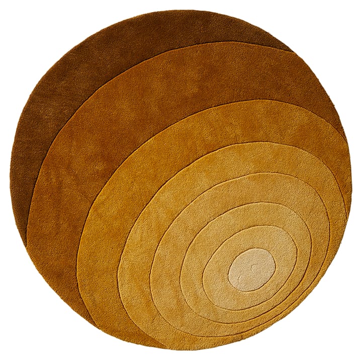 Luna rug  Ø120 cm - dark yellow - Verpan