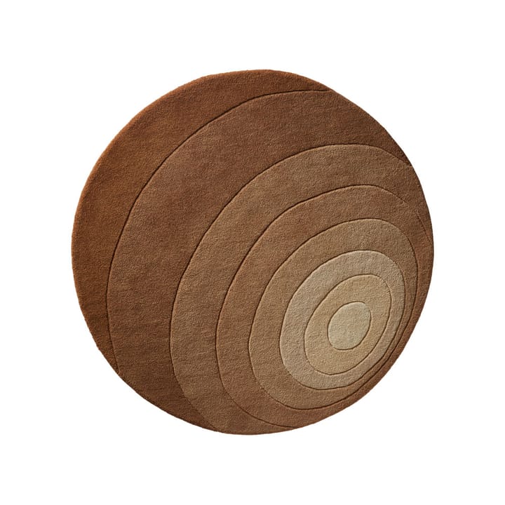 Luna Rug round, Dark sand, 120 cm Verpan