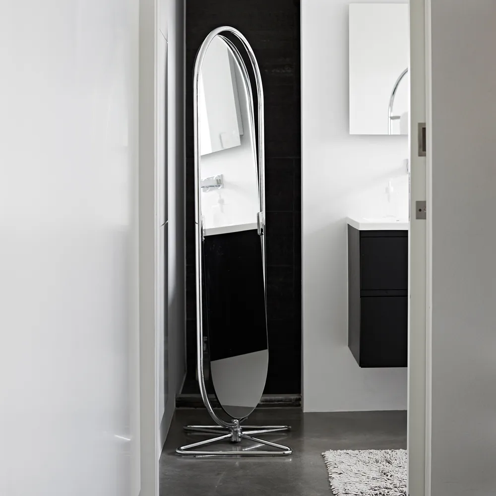 Panton System 123 floor mirror, Chrome Verpan