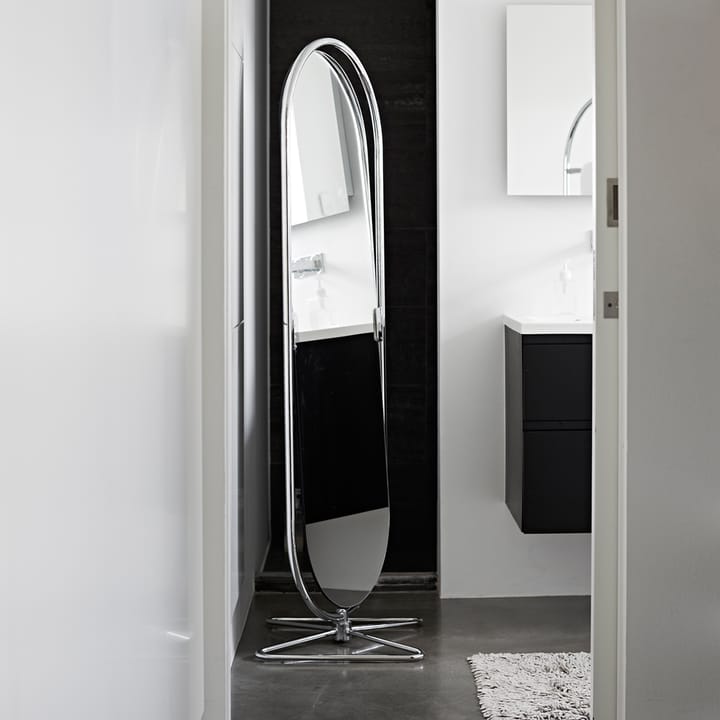 Panton System 123 floor mirror - Chrome - Verpan