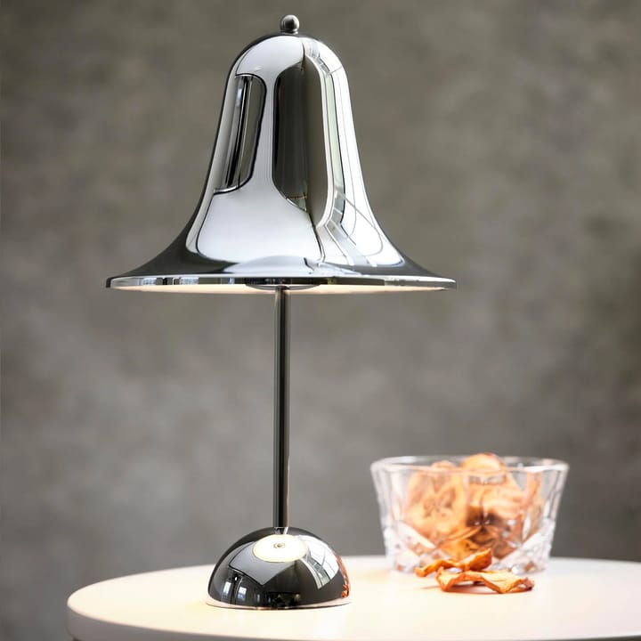 Pantop portable table lamp 30 cm - Shiny chrome - Verpan