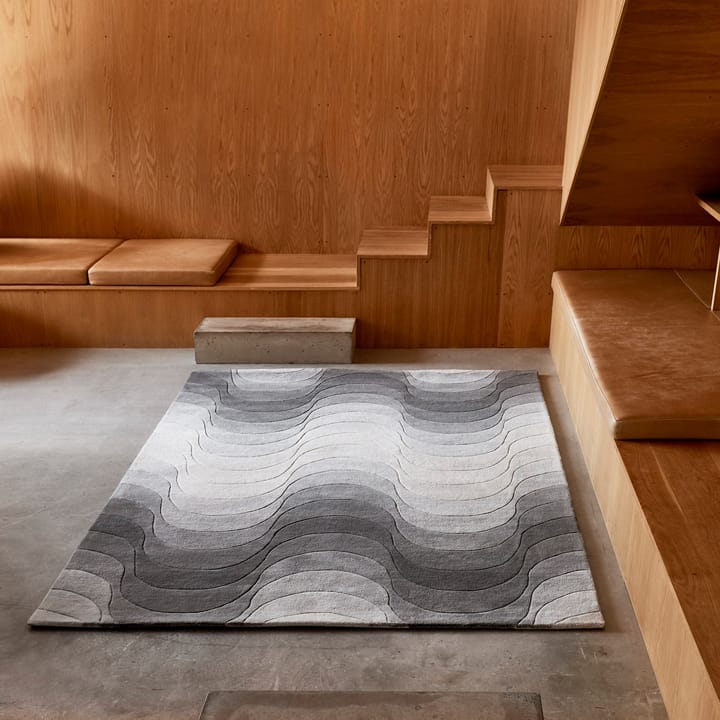 Wave rug 170x240 cm, Grey Verpan