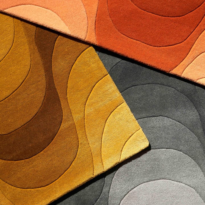 Wave rug 170x240 cm - Yellow - Verpan