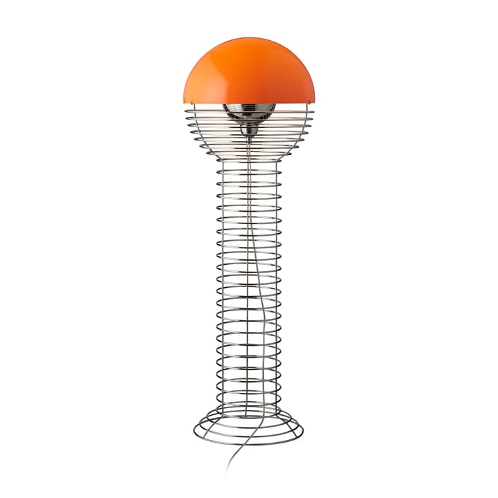 Wire floor lamp - Chrome-orange - Verpan