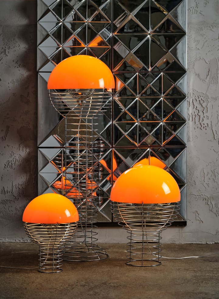 Wire table lamp Ø30 cm - Chrome-orange - Verpan