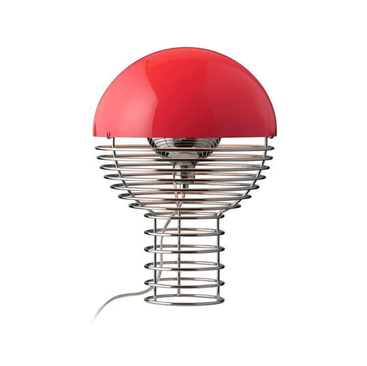 Wire table lamp Ø30 cm - Chrome-red - Verpan