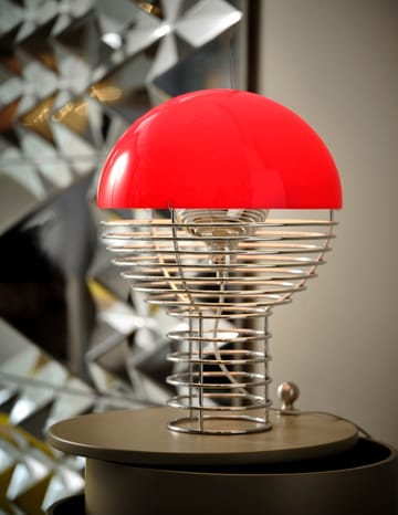 Wire table lamp Ø30 cm - Chrome-red - Verpan