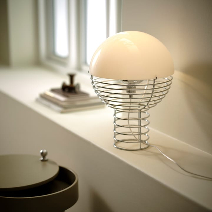 Wire table lamp Ø30 cm - Chrome-white - Verpan