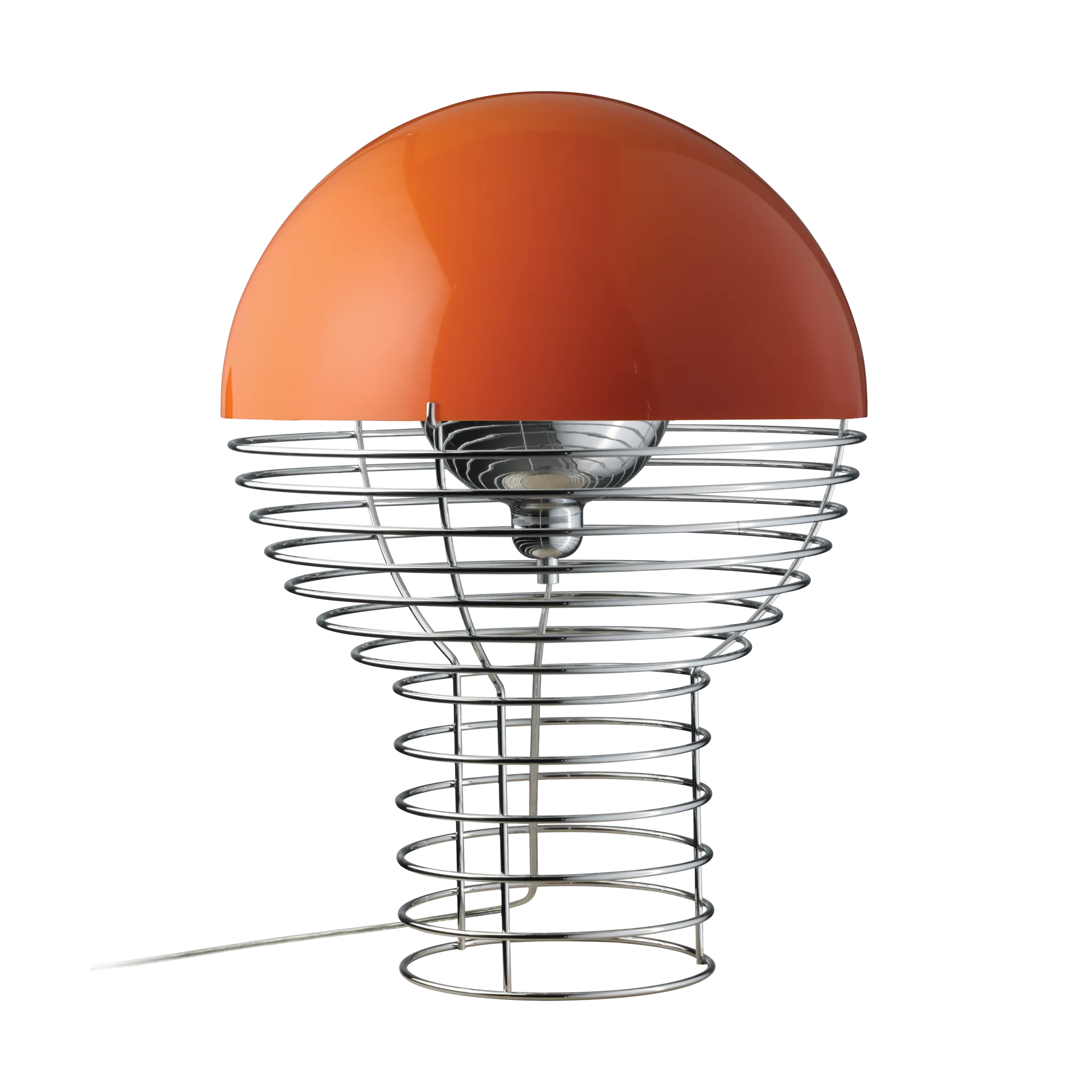 Wire table lamp Ø40 cm, Chrome-orange Verpan