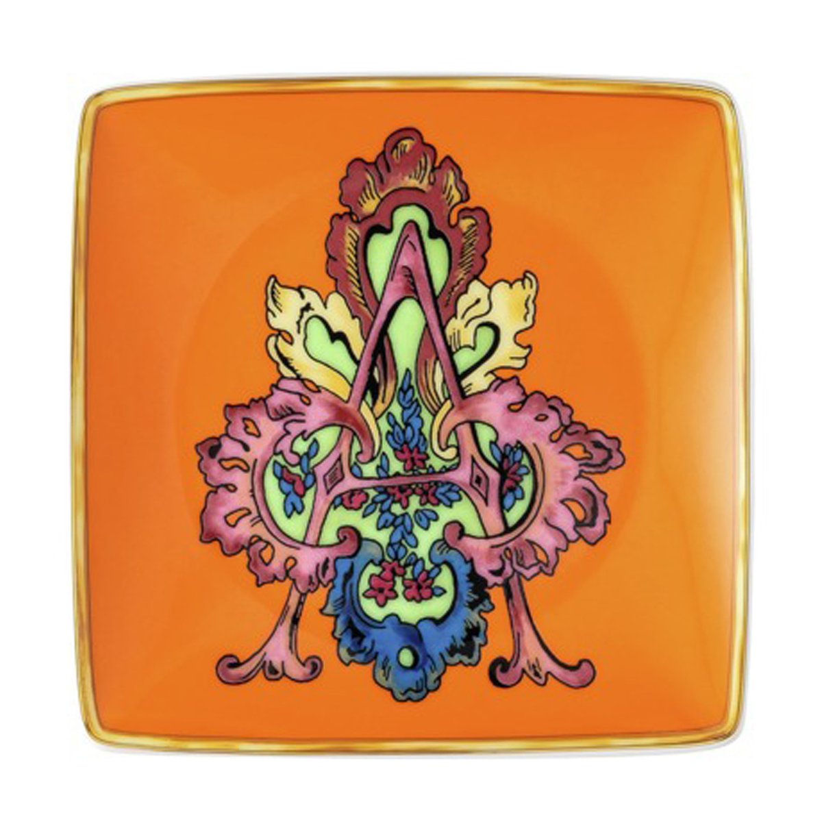 Versace Versace Holiday Alphabet saucer 12 cm A | Scandinavian Design | Serving platters & dishes | Multi