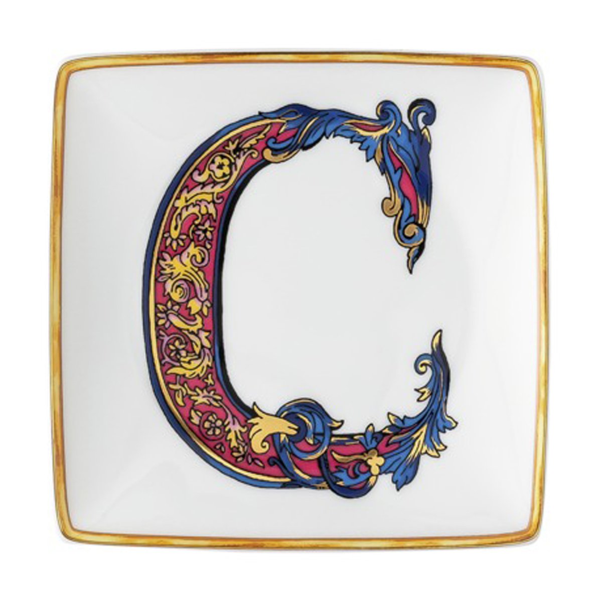 Versace Versace Holiday Alphabet saucer 12 cm C | Scandinavian Design | Serving platters & dishes | Multi