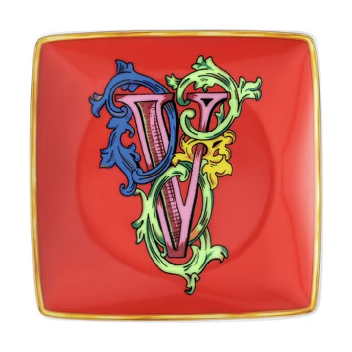 Versace Holiday Alphabet saucer 12 cm - V - Versace