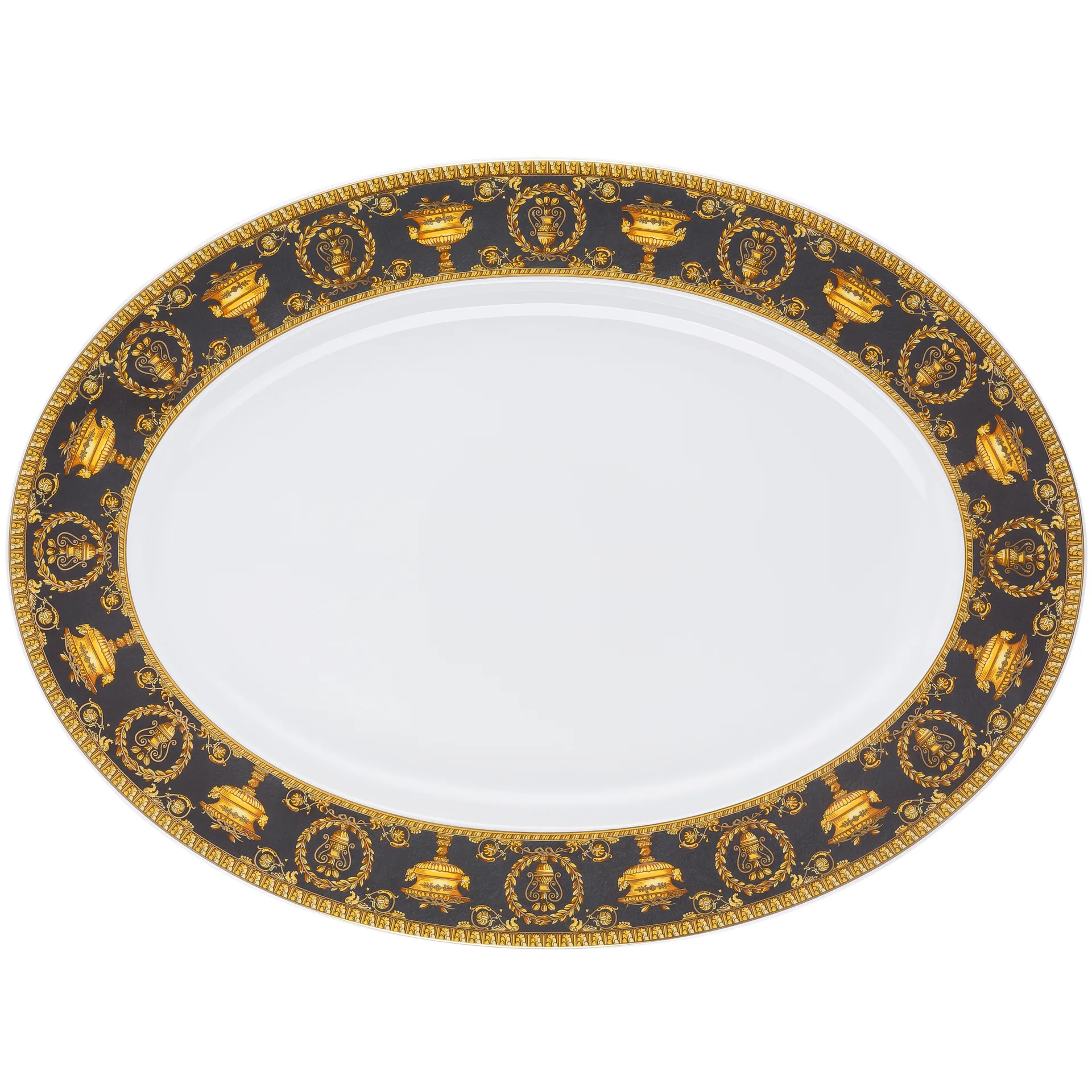 Versace I love Baroque serving plate, Nero Versace