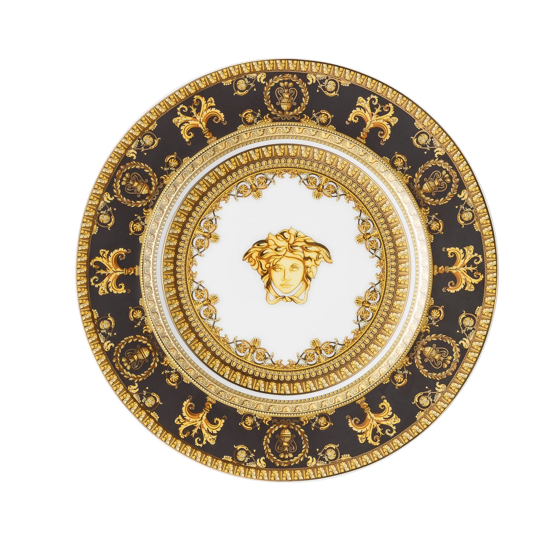 Versace I love Baroque small plate, Nero Versace
