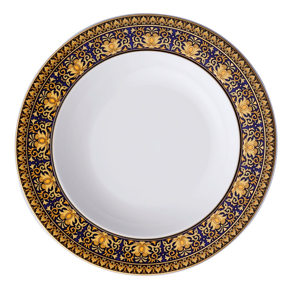 Versace Versace Medusa Blue deep plate 22 cm | Scandinavian Design | Deep plates | Blue