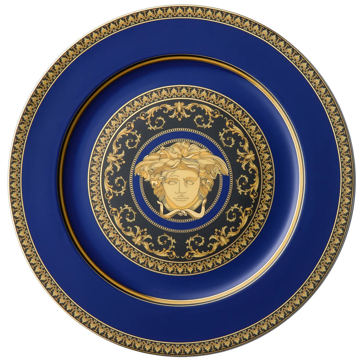 Versace Medusa Blue service plate 33 cm | Scandinavian Design | Dinner plates | Blue