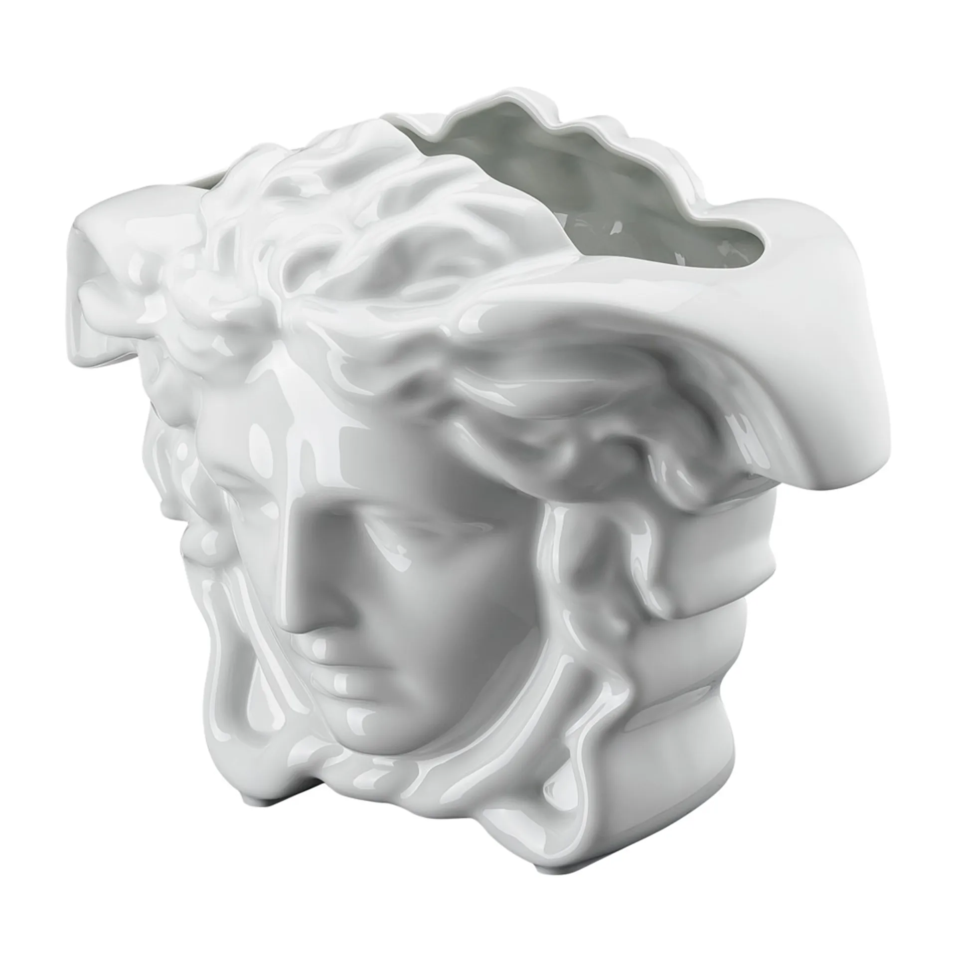 Versace Medusa Grande vase 21 cm, White Versace