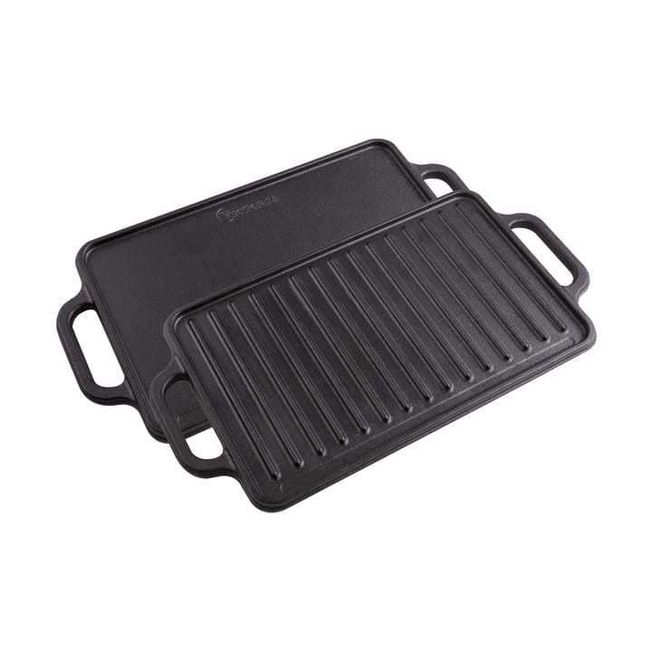 Cast iron reversible griddle 21x33 cm - Black - Victoria