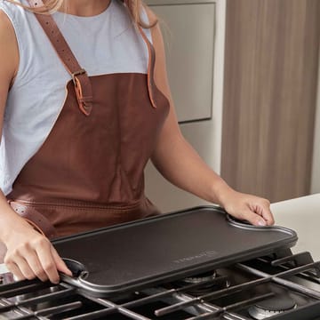Cast iron reversible griddle 25x47 cm - Black - Victoria