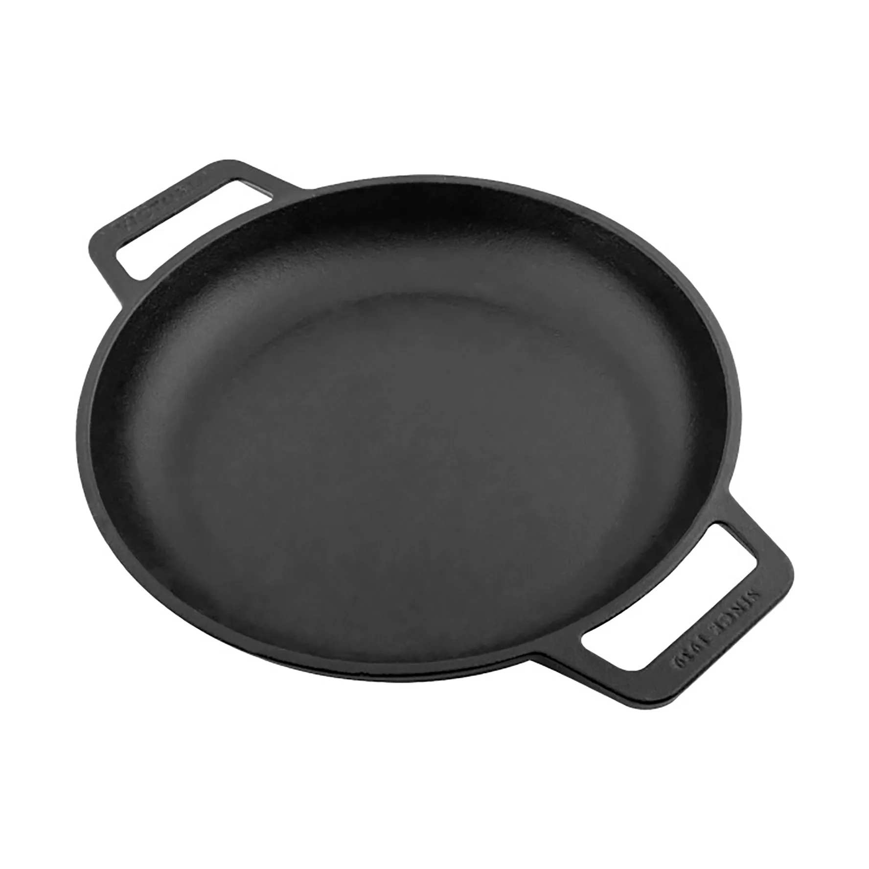 Enameled cast iron flat frying pan with two handles, Ø25 cm Victoria