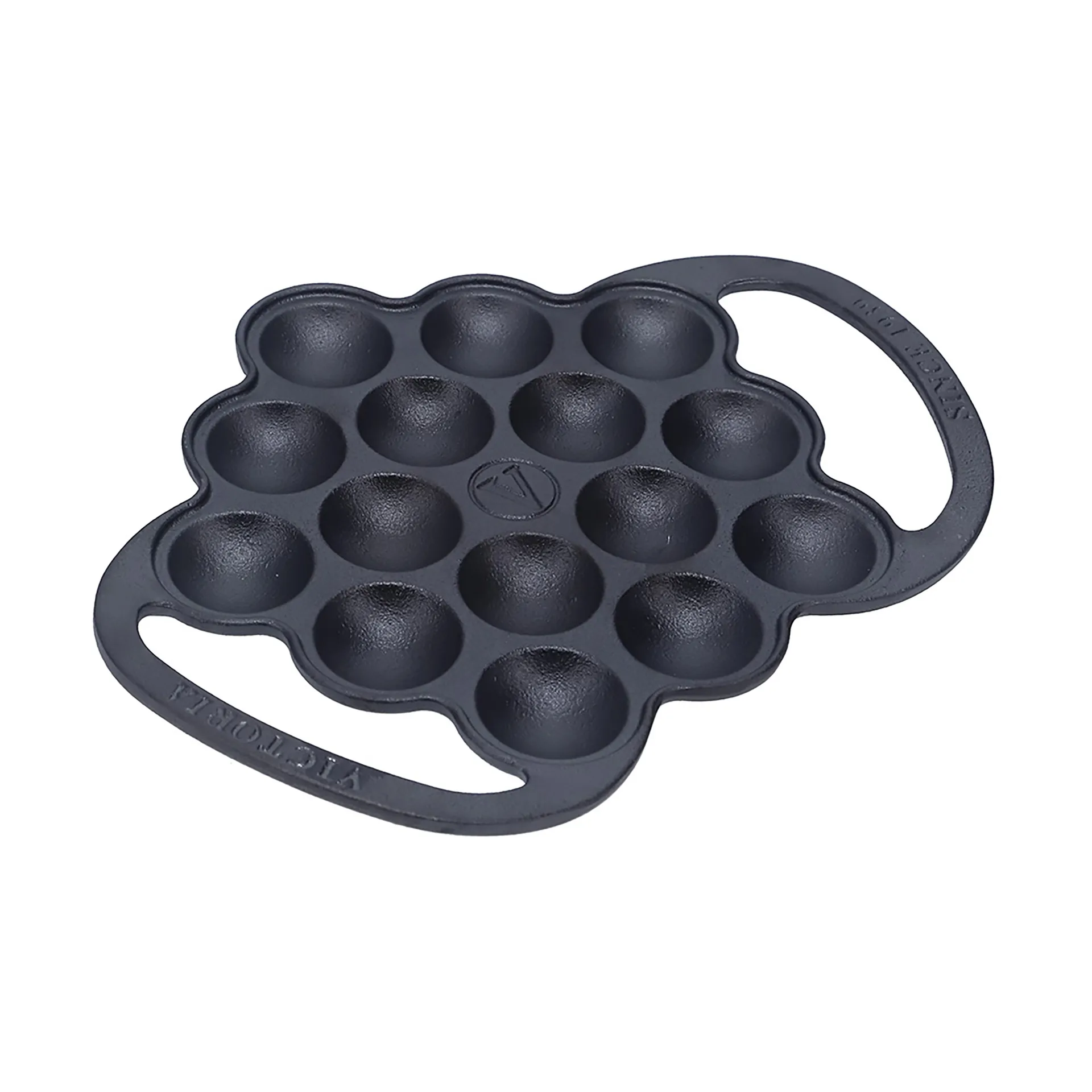 Enameled cast iron poffertjes and mini pancake pan, 28.7x22.2 cm Victoria