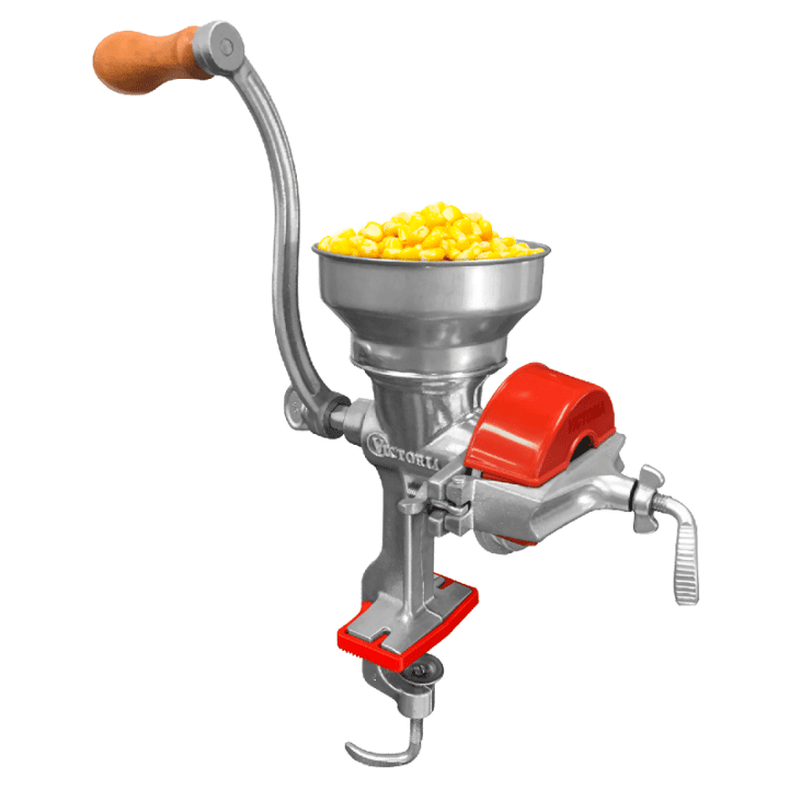 Manual Grinder Cast Iron - Steel-red - Victoria