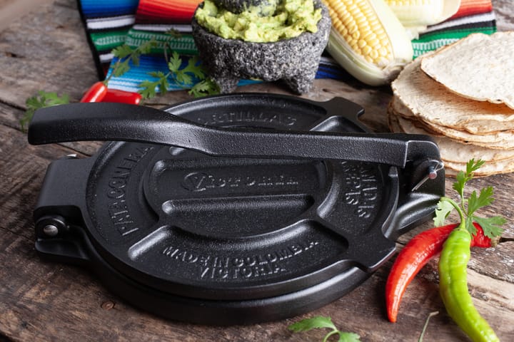 Tortilla iron 16.5 cm cast iron black, Black Victoria